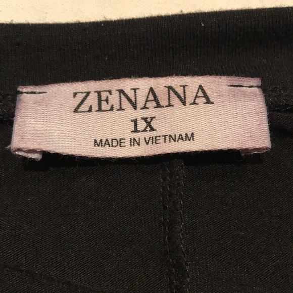 Zenana Women’s Black with Leopard Print Top - 1X - Picture 7 of 8